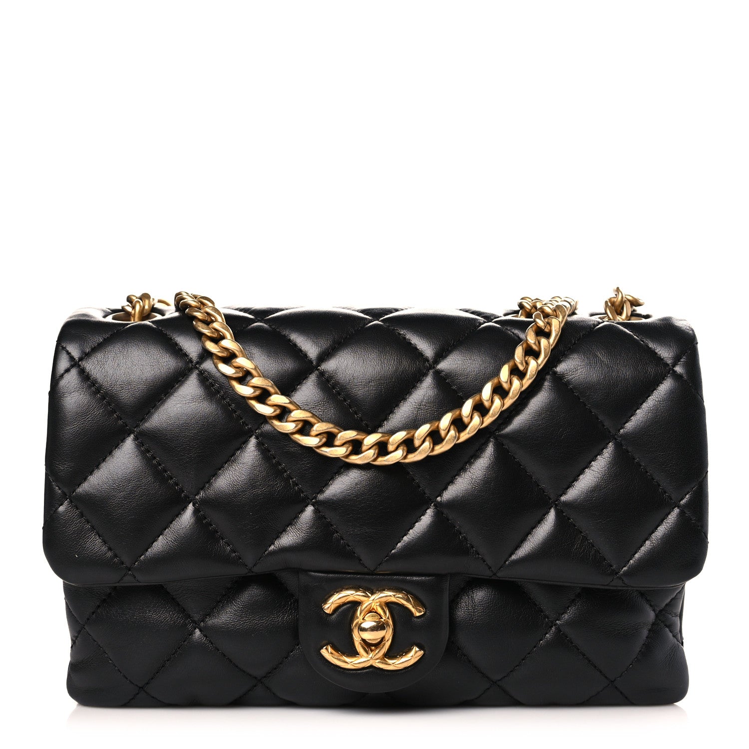 Chanel Lambskin Quilted Small Pillow Crush Flap Black 1 of 10