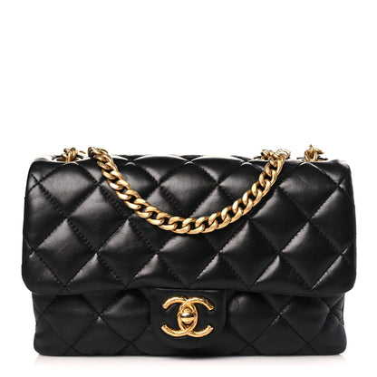 Chanel Lambskin Quilted Small Pillow Crush Flap Black 1 of 10
