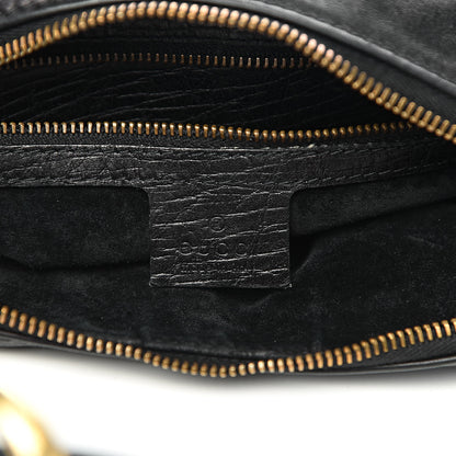 Gucci Calfskin Medium Horsebit Chain Hobo Black 6 of 13