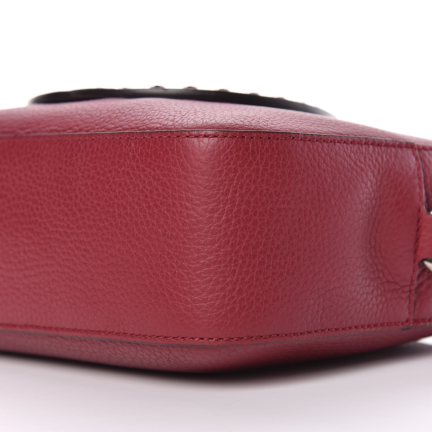 Gucci Pebbled Calfskin Studded Small Soho Disco Bag Soft Burgundy 9 of 10
