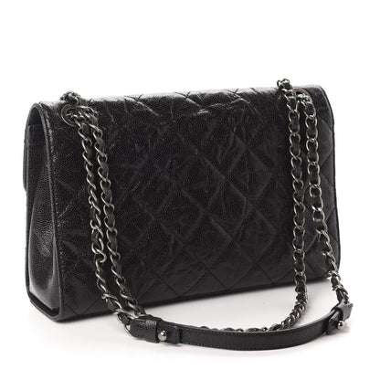 Chanel Crumpled Grained Calfskin Medium CC Crave Flap Black 2 of 10