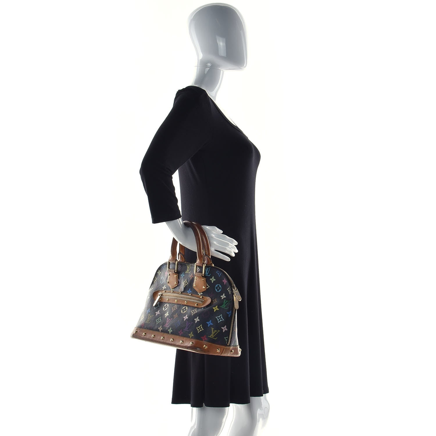 Louis Vuitton Monogram Multicolor Alma Black 2 of 17