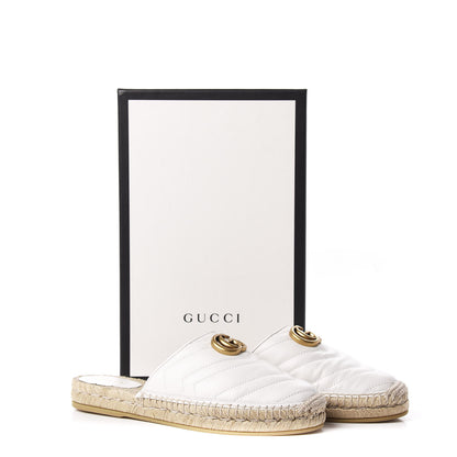 Gucci Nappa Matelasse GG Marmont Espadrille Slippers 38.5 Great White 9 of 9