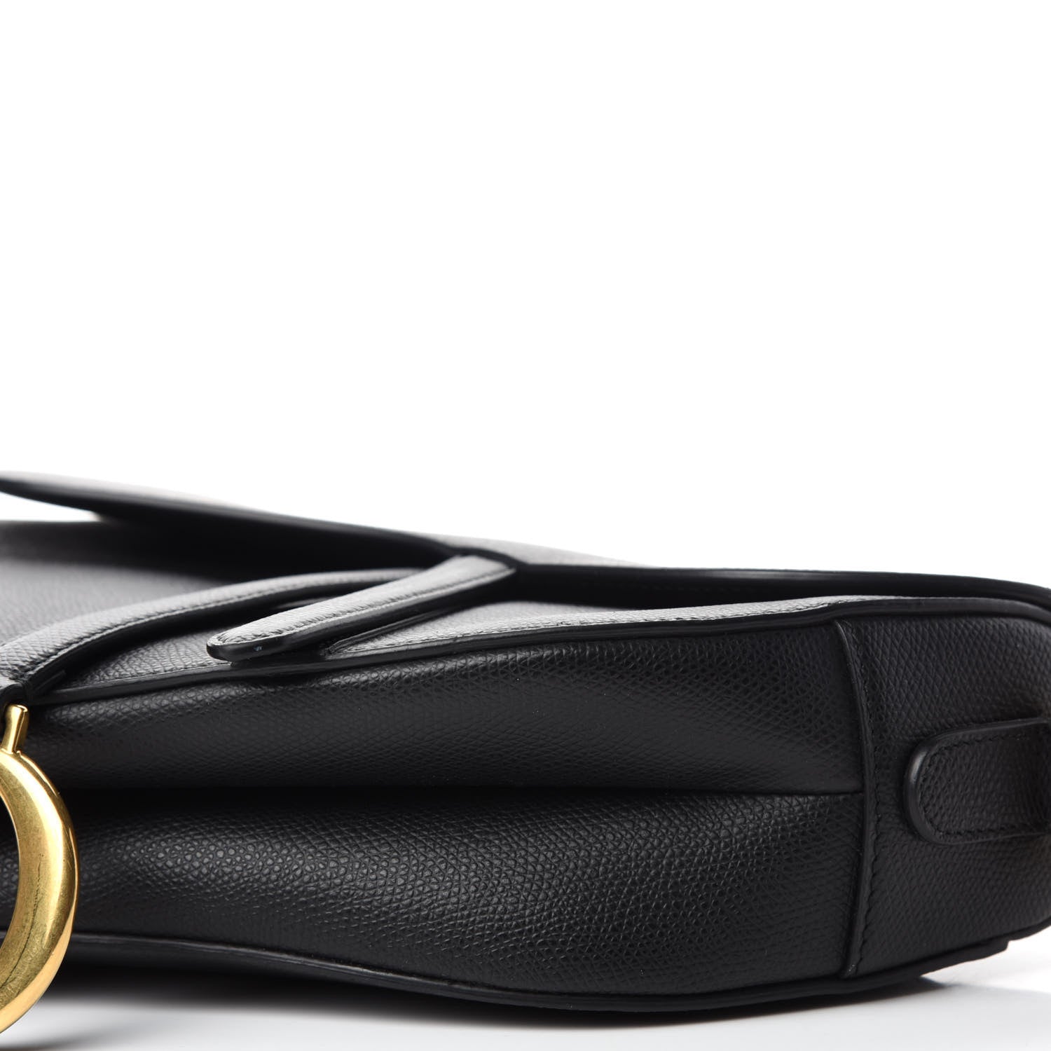 Christian Dior Grained Calfskin Saddle Bag Black 7 of 10