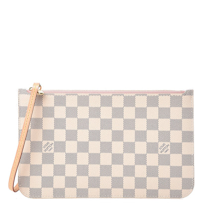 Louis Vuitton Damier Azur Neverfull MM GM Pochette Rose Ballerine 1 of 8