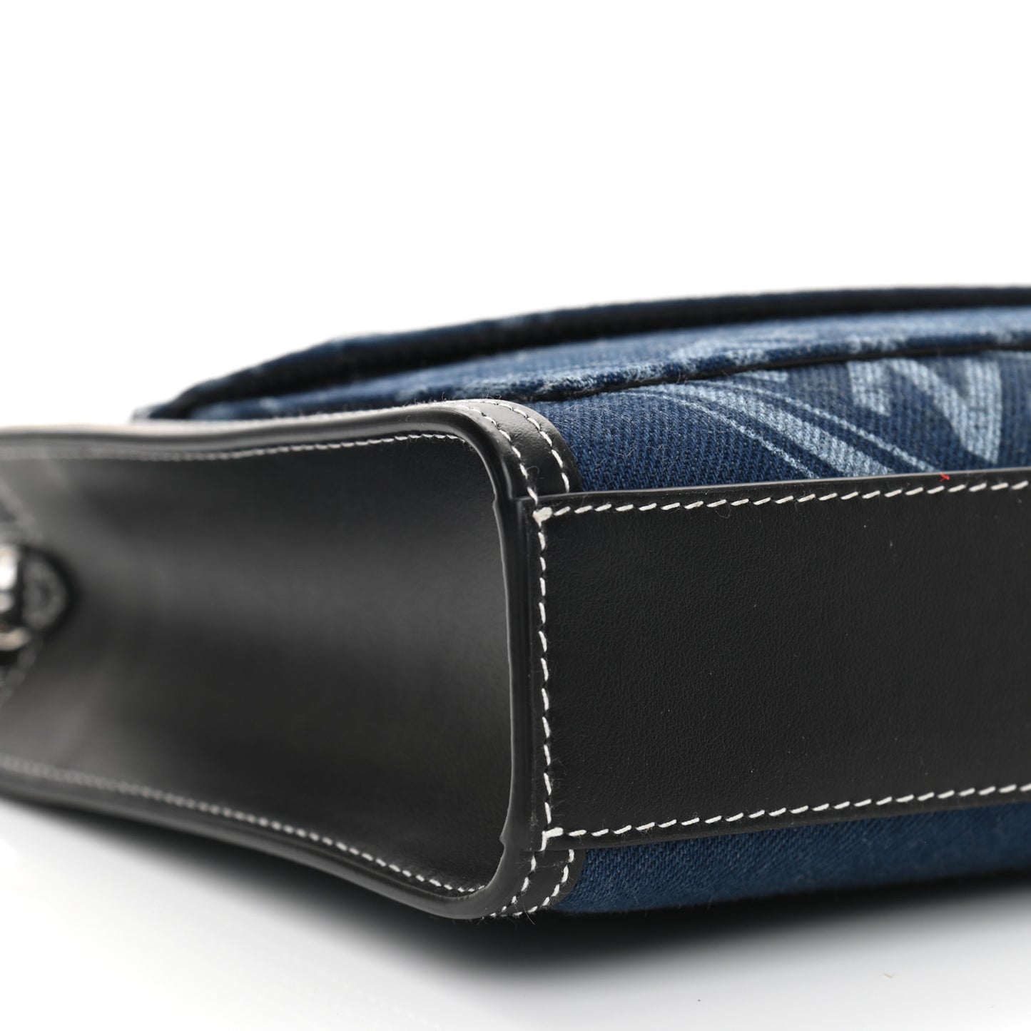 Denim Smooth Calfskin Mini Pocket Bag Blue