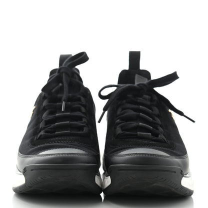 Chanel Velvet Calfskin Mixed Fibers CC Sneakers 39 Black 2 of 8