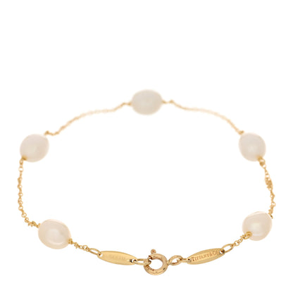 Tiffany 18K Yellow Gold Pearl 6-6.5mm Elsa Peretti Pearls By The Yard Bracelet 2 of 4