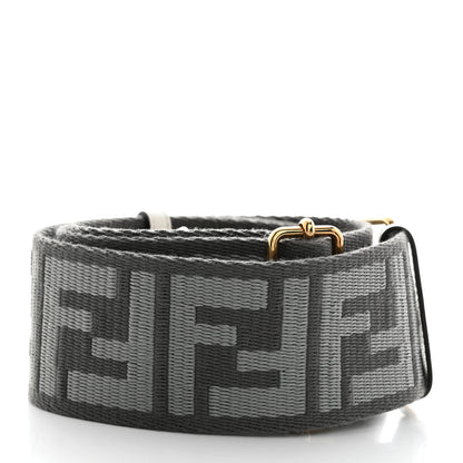 Fendi Ribbon Vitello Seta FF 1974 Adjustable Strap You Ardesia Pietra White Ice 2 of 5