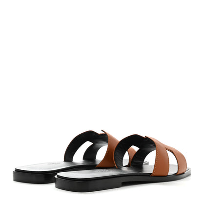 Hermes Epsom Oran Sandals 37 Naturel 4 of 10