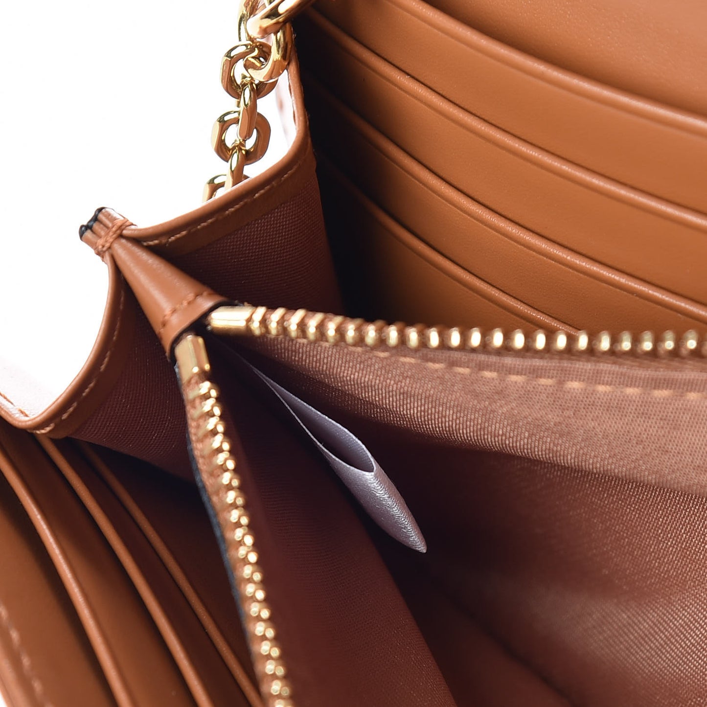 Visetos Large Patricia Wallet On Chain Cognac