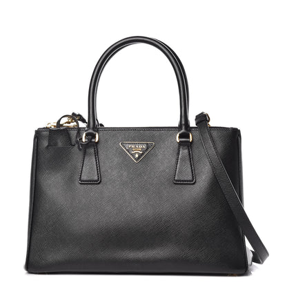 Prada Saffiano Small Galleria Double Zip Tote Black 1 of 20