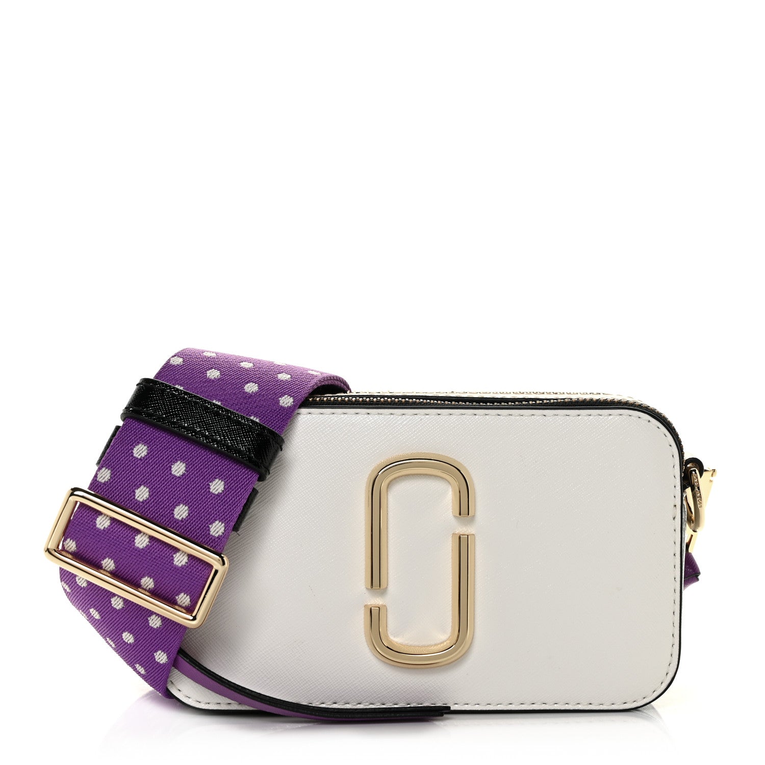 Marc Jacobs Saffiano Small Snapshot Camera Bag Moon White Multi 1 of 12