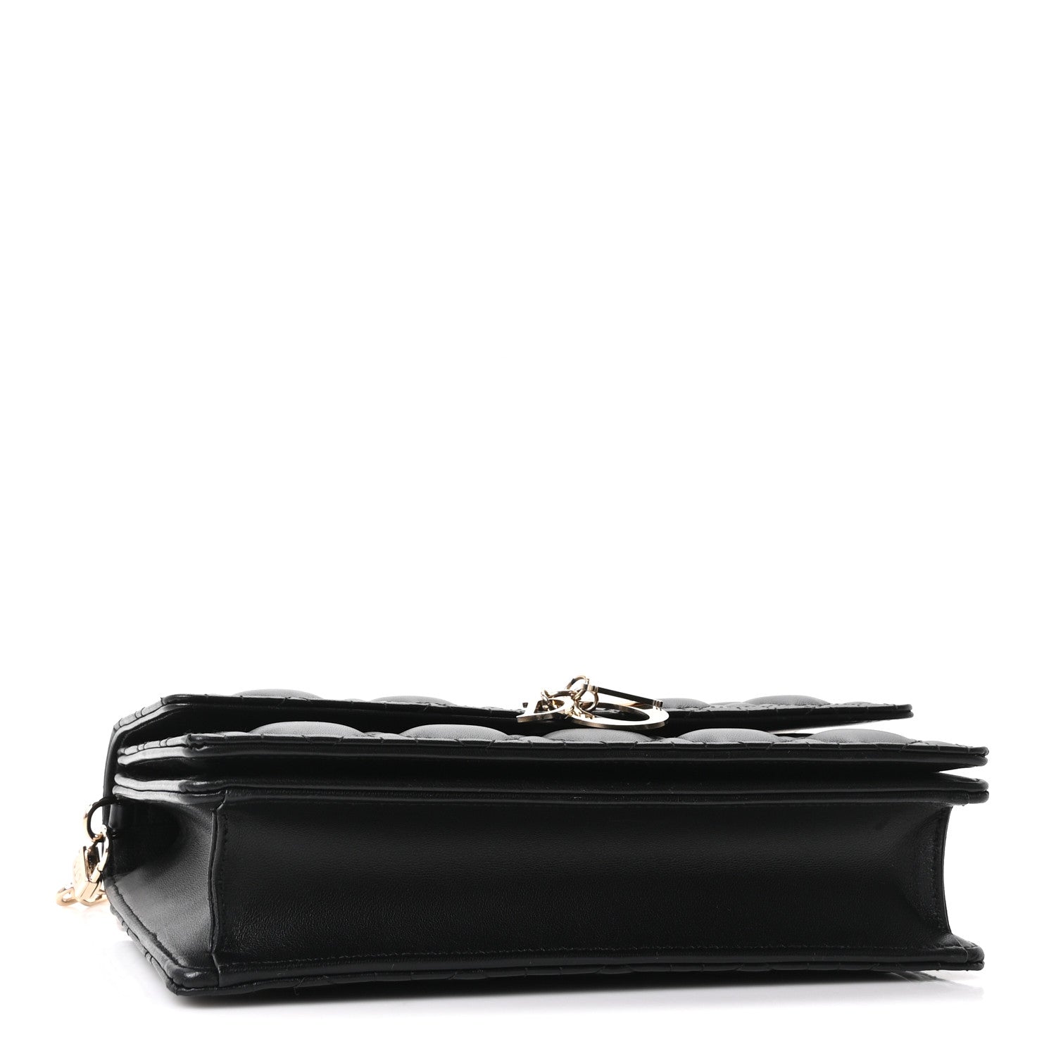 Christian Dior Lambskin Cannage My Dior Top Handle Bag Black 4 of 10