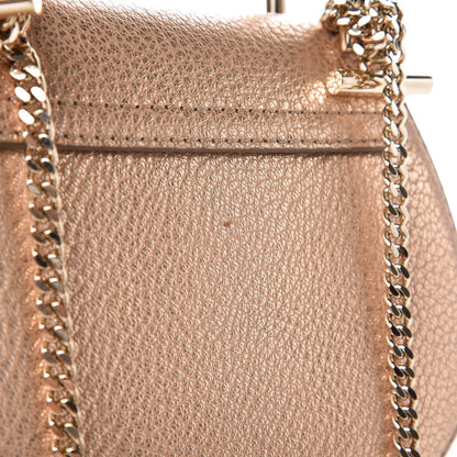 Chloe Metallic Grained Goatskin Nano Drew Shoulder Bag Abstract Gold 7 of 7