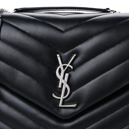 Saint Laurent Calfskin Y Quilted Monogram Medium Loulou Chain Satchel Black 9 of 11