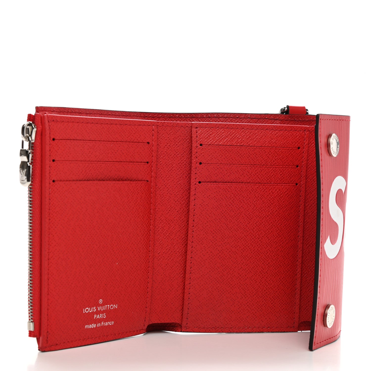 Louis Vuitton X SUPREME Epi Chain Wallet Red 6 of 7