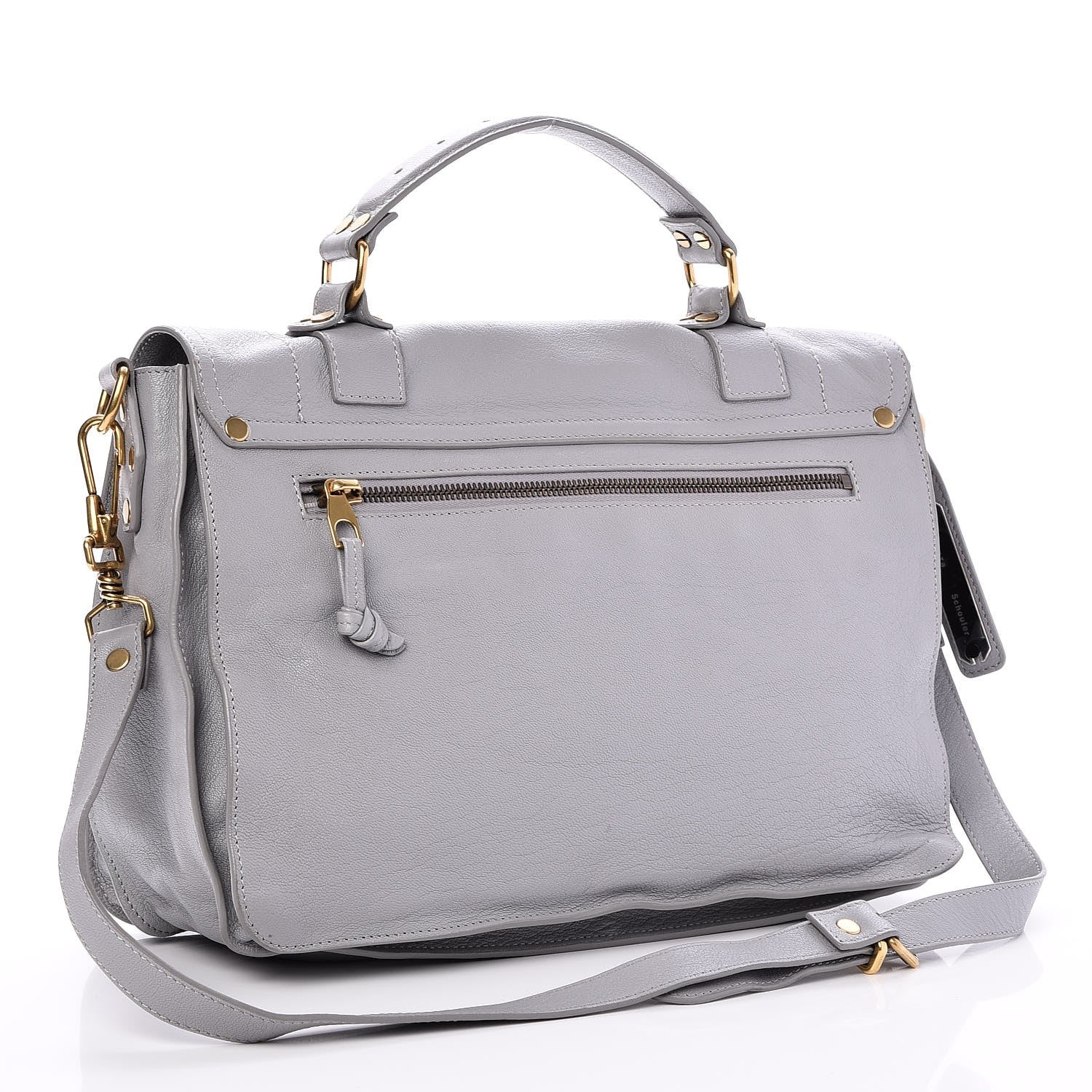Proenza Schouler Lambskin Medium PS1 Satchel Concrete Grey 4 of 7