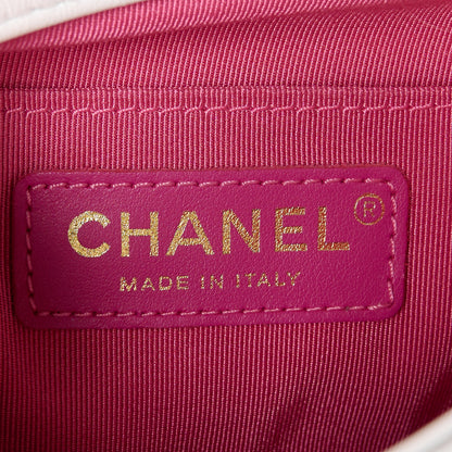 Chanel Lambskin Quilted Small Circular Handle Bag White 6 of 11