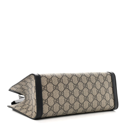 Gucci GG Supreme Monogram Small Padlock Tote Black 4 of 9