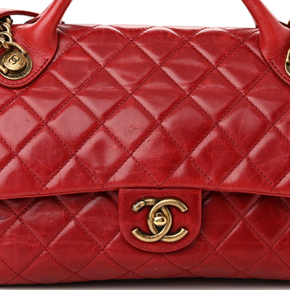 Chanel Glazed Calfskin Castle Rock Medium Flap Red 8 of 11
