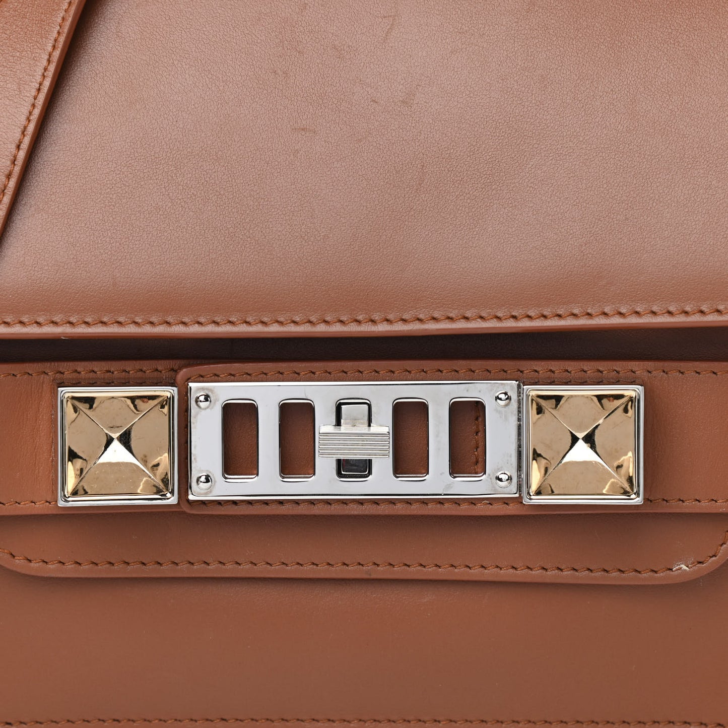 Smooth Calfskin Mini PS11 Classic Shoulder Bag Caramel