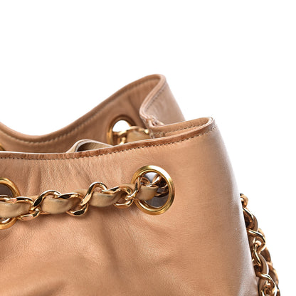 Chanel Lambskin Drawstring Bag Beige 15 of 17