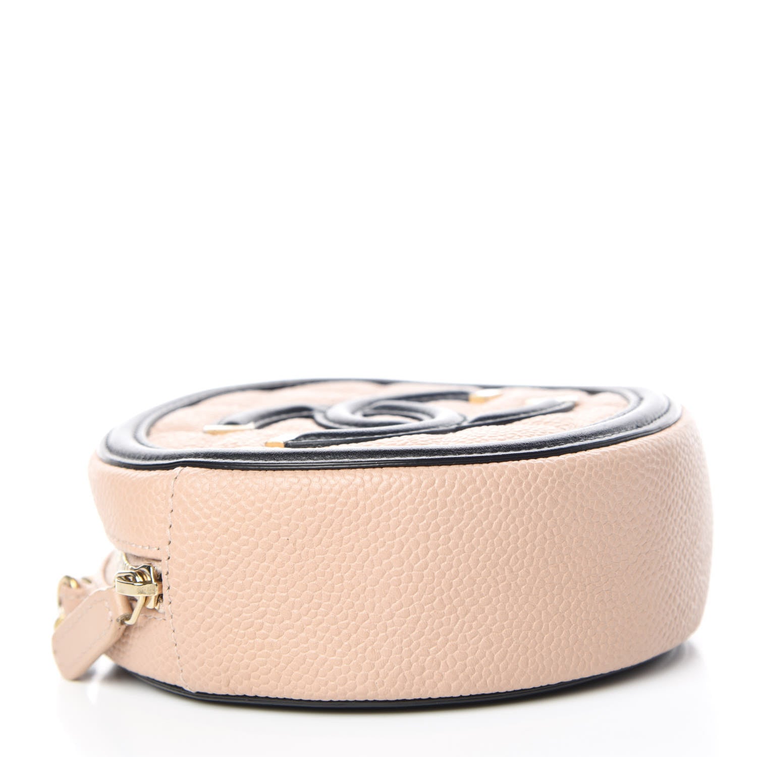Chanel Caviar Quilted Round Filigree Crossbody Beige Black 4 of 10