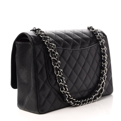 Chanel Caviar Quilted Maxi Double Flap Black 3 of 9