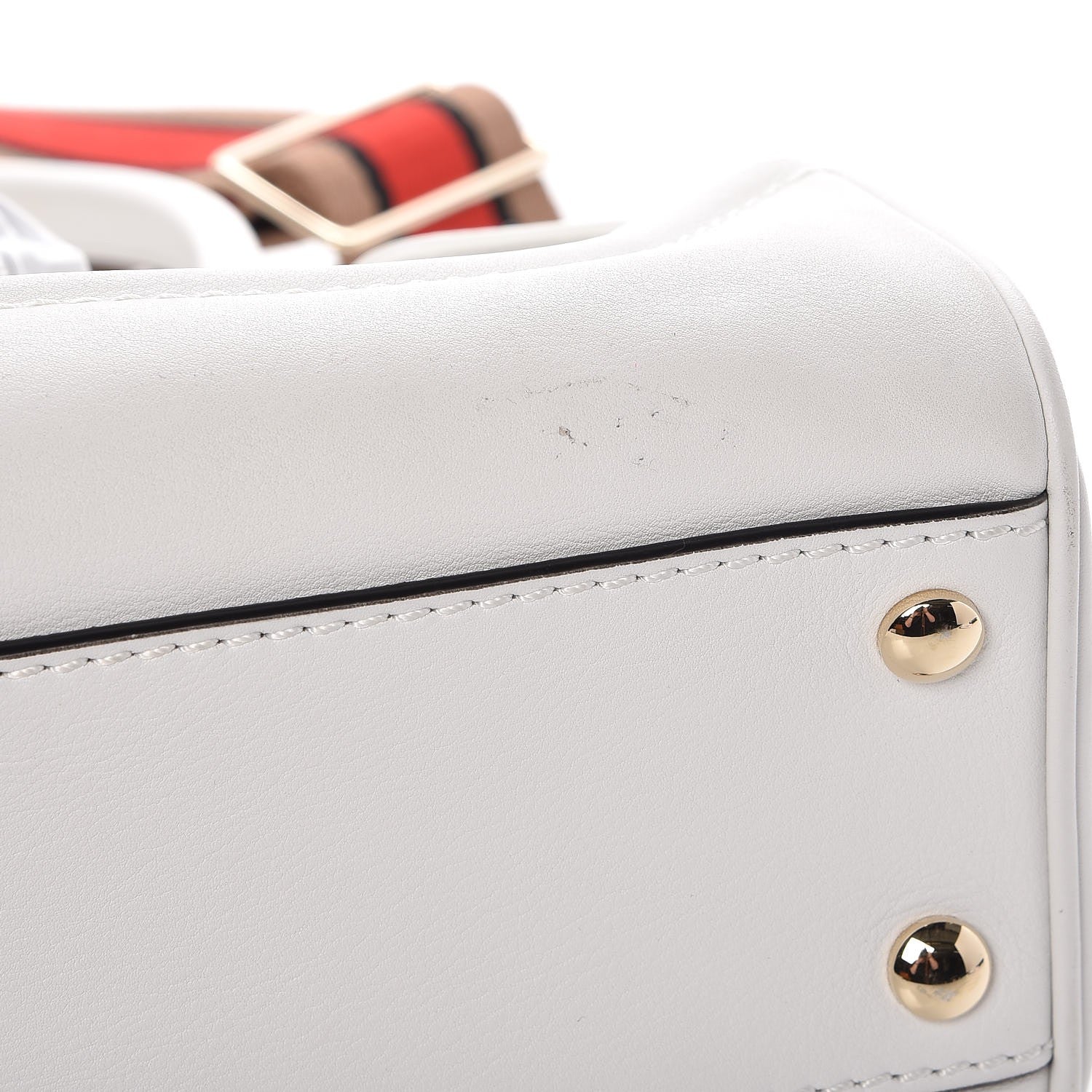 Versace Calfskin Medium Palazzo Empire Bag White 12 of 12