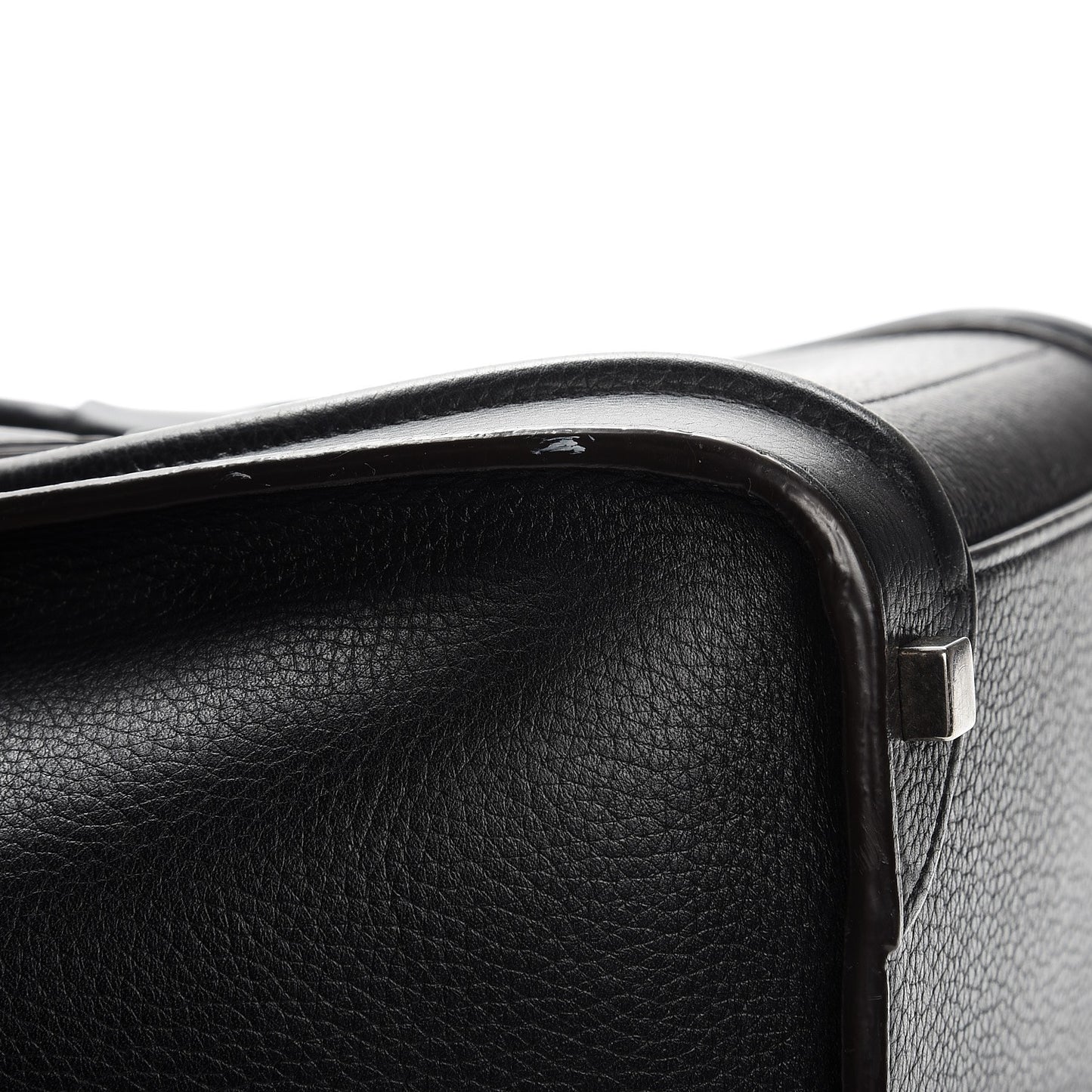 Drummed Calfskin Micro Luggage Black