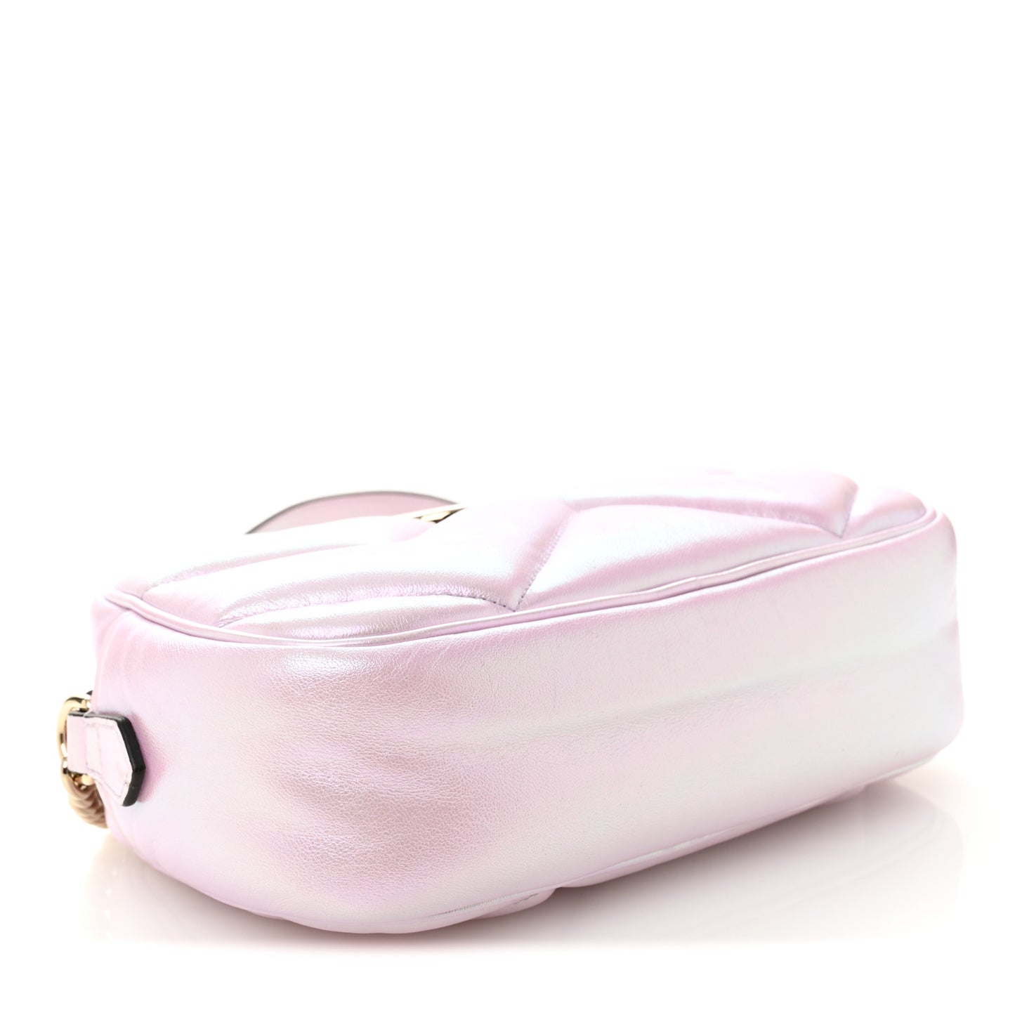 Iridescent Nappa Chevron Matelasse Small GG Marmont Chain Shoulder Bag Iridescent Escape Pink
