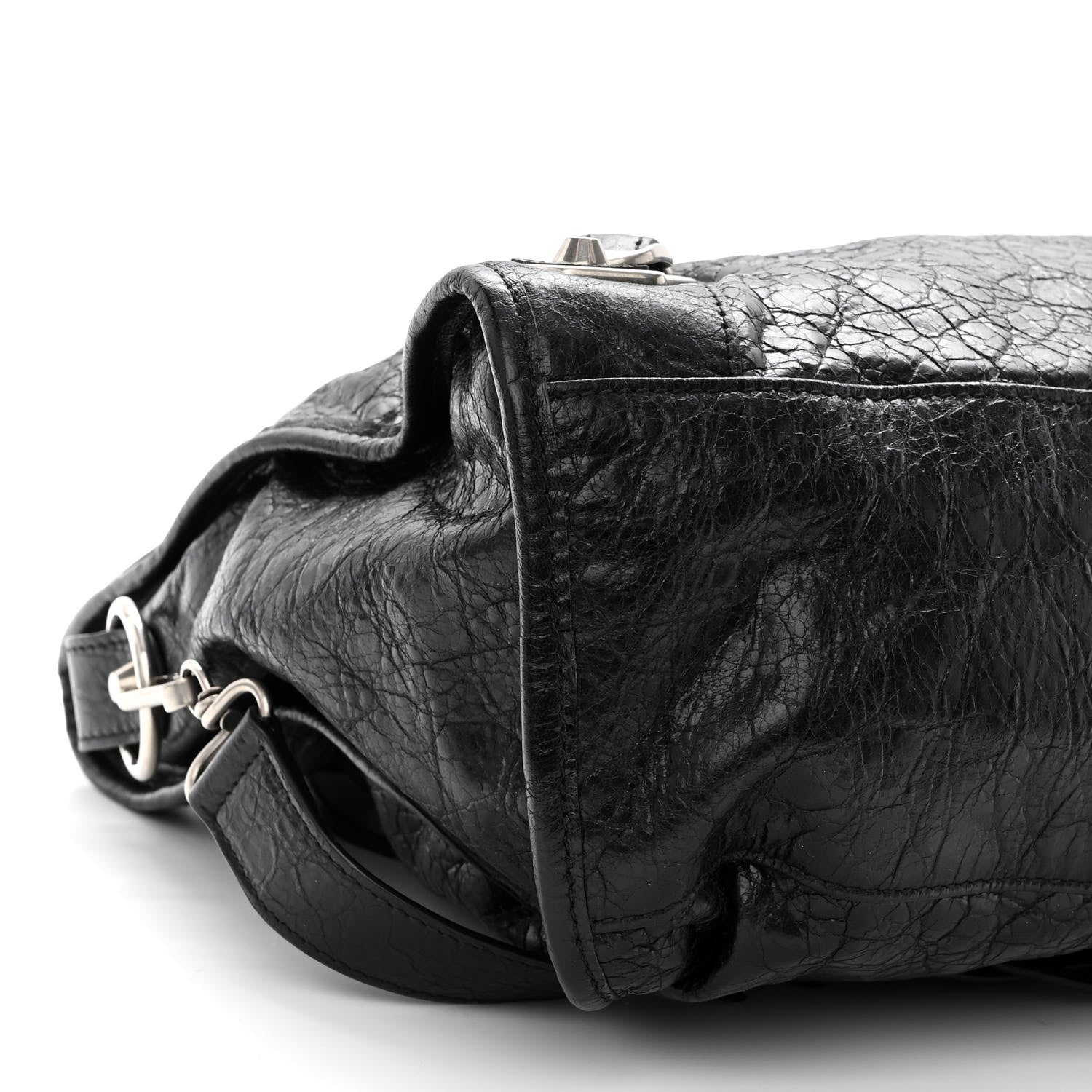 Balenciaga Agneau Silver Metallic Edge Hardware City Black 8 of 9
