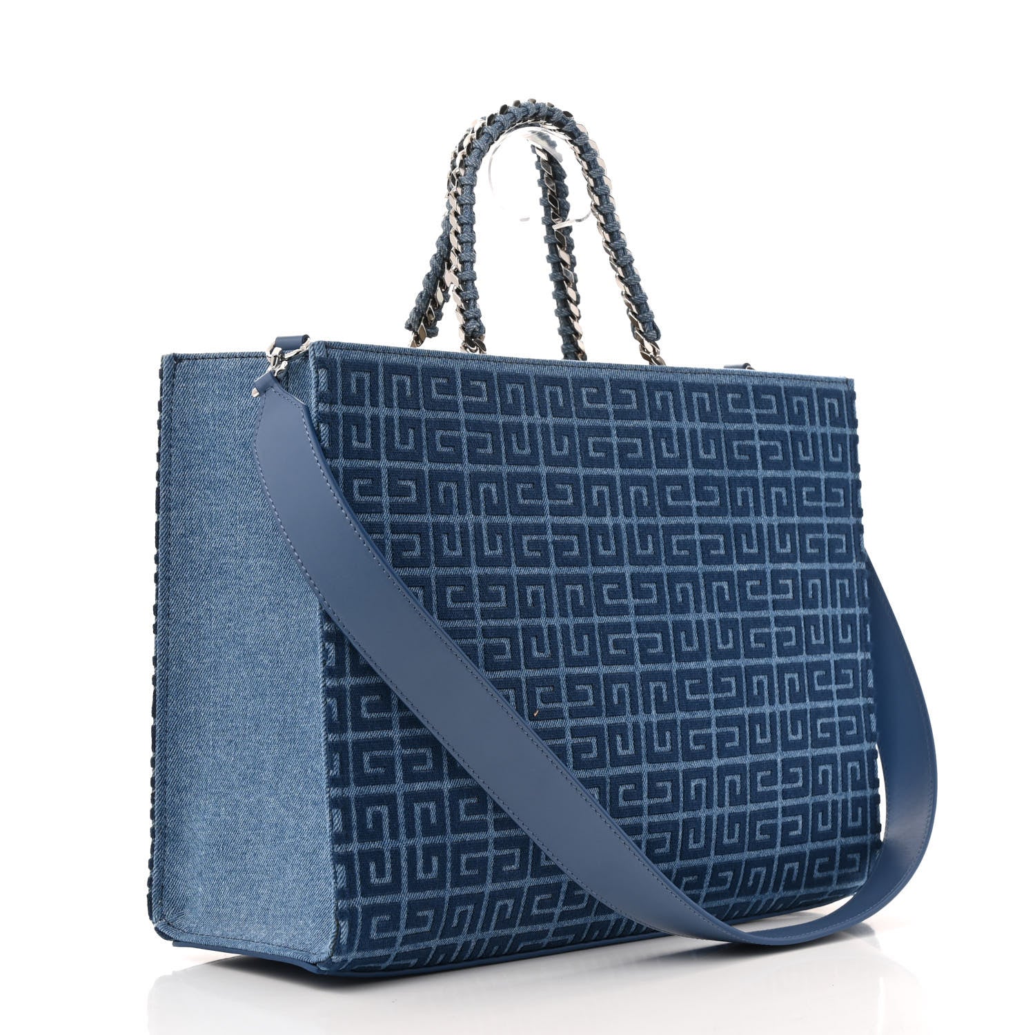 Givenchy Denim 4G Medium Chain Tote Blue 3 of 12