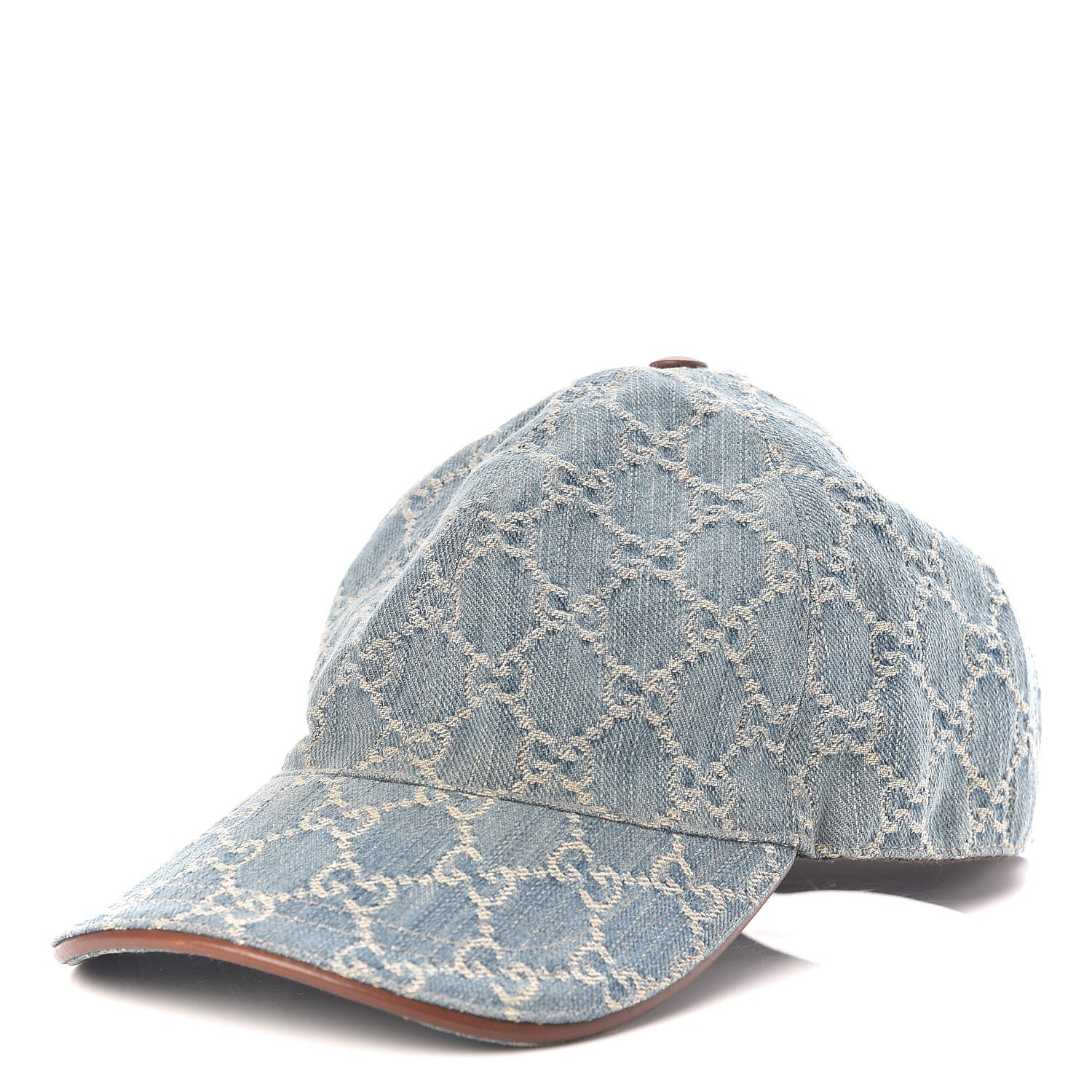 Gucci Denim GG Monogram Baseball Hat L Blue 1 of 7