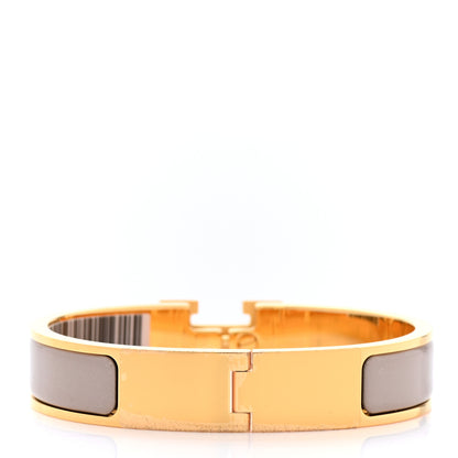 Hermes Enamel Narrow Clic Clac H Bracelet PM Marron Glace 3 of 6