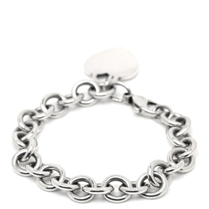 Tiffany Sterling Silver Heart Tag Charm Bracelet 3 of 4