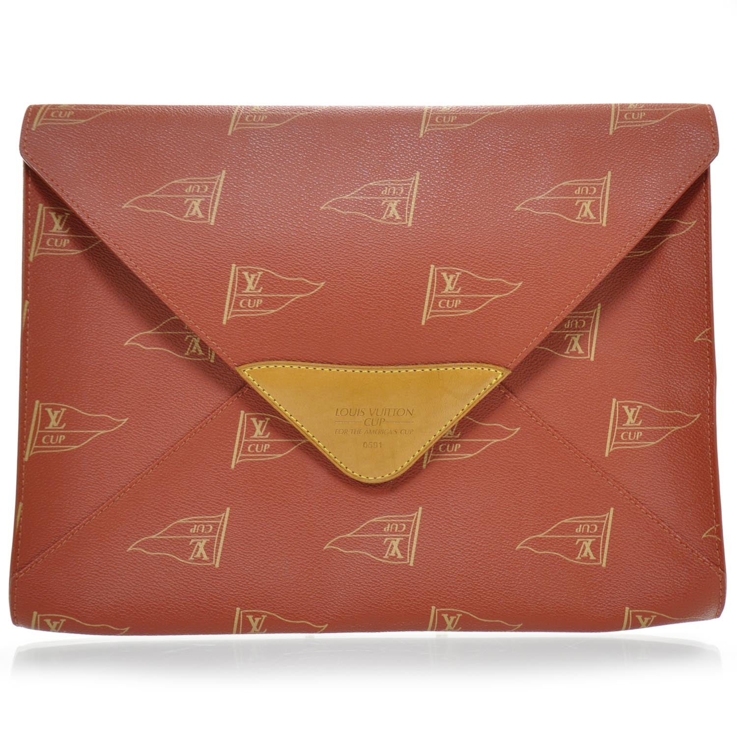 Louis Vuitton Americas Cup Document Portfolio Case Red 1 of 10