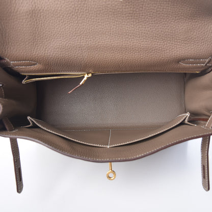 Hermes Togo Kelly Retourne 32 Etoupe 9 of 36