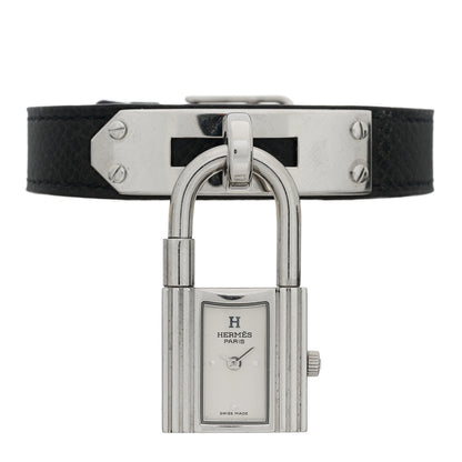 Hermes Stainless Steel Epsom 20mm Kelly Cadena Quartz Watch Noir 2 of 5
