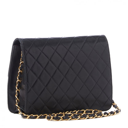 Chanel Lambskin Quilted Small Single Flap Black 2 of 9