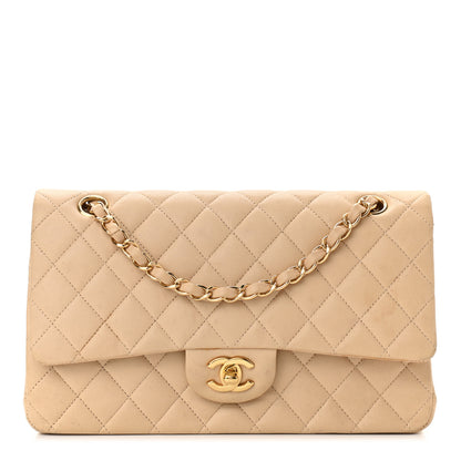 Chanel Lambskin Quilted Medium Double Flap Beige 1 of 15