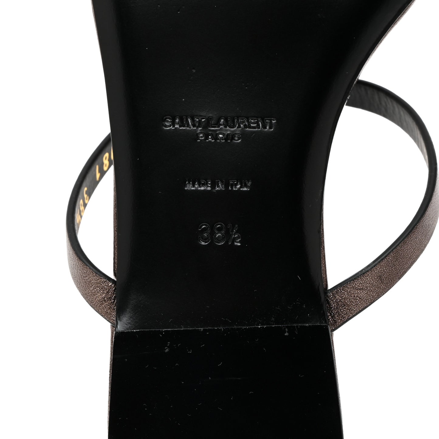 Calfskin Cassandra Monogram Sandals 38.5 Bronze