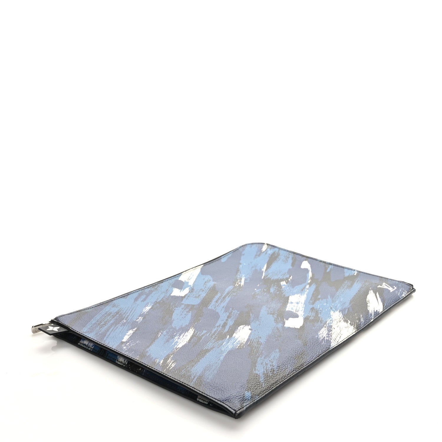 Louis Vuitton Canvas Printed Brushstroke Camouflage Pochette Jour GM Blue 4 of 6