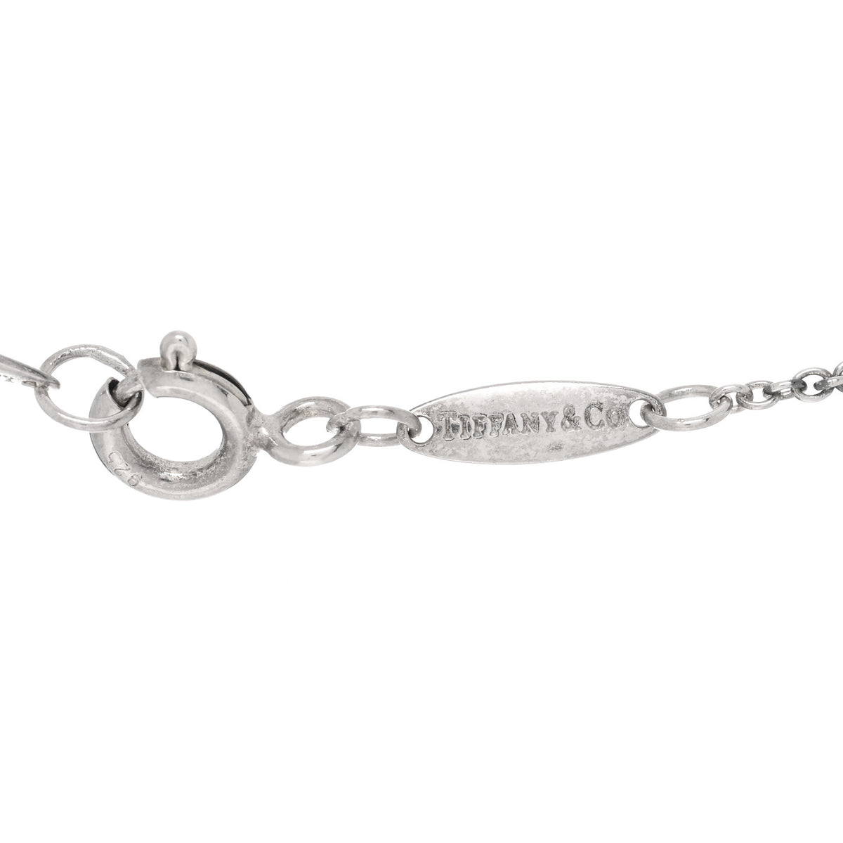 Tiffany Sterling Silver Diamond .05ct Elsa Peretti Diamonds by the Yard Pendant Necklace 4 of 4
