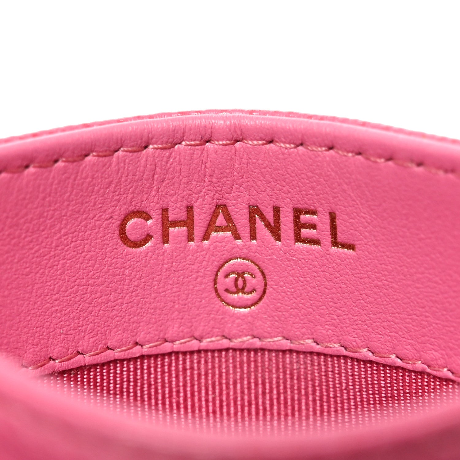 Chanel Caviar Quilted Card Holder Dark Pink 6 of 9