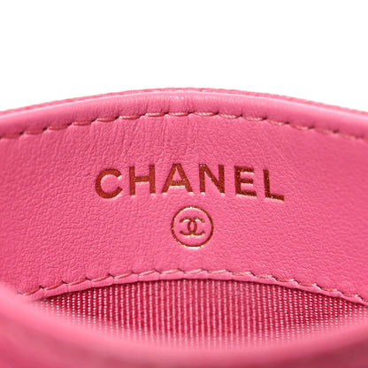 Chanel Caviar Quilted Card Holder Dark Pink 6 of 9