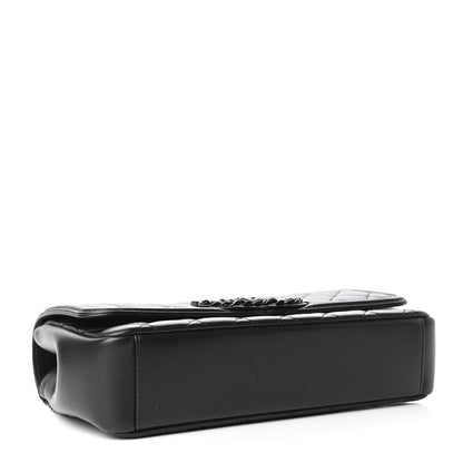 Chanel Calfskin Quilted Medium CC Filigree Flap Black 4 of 9