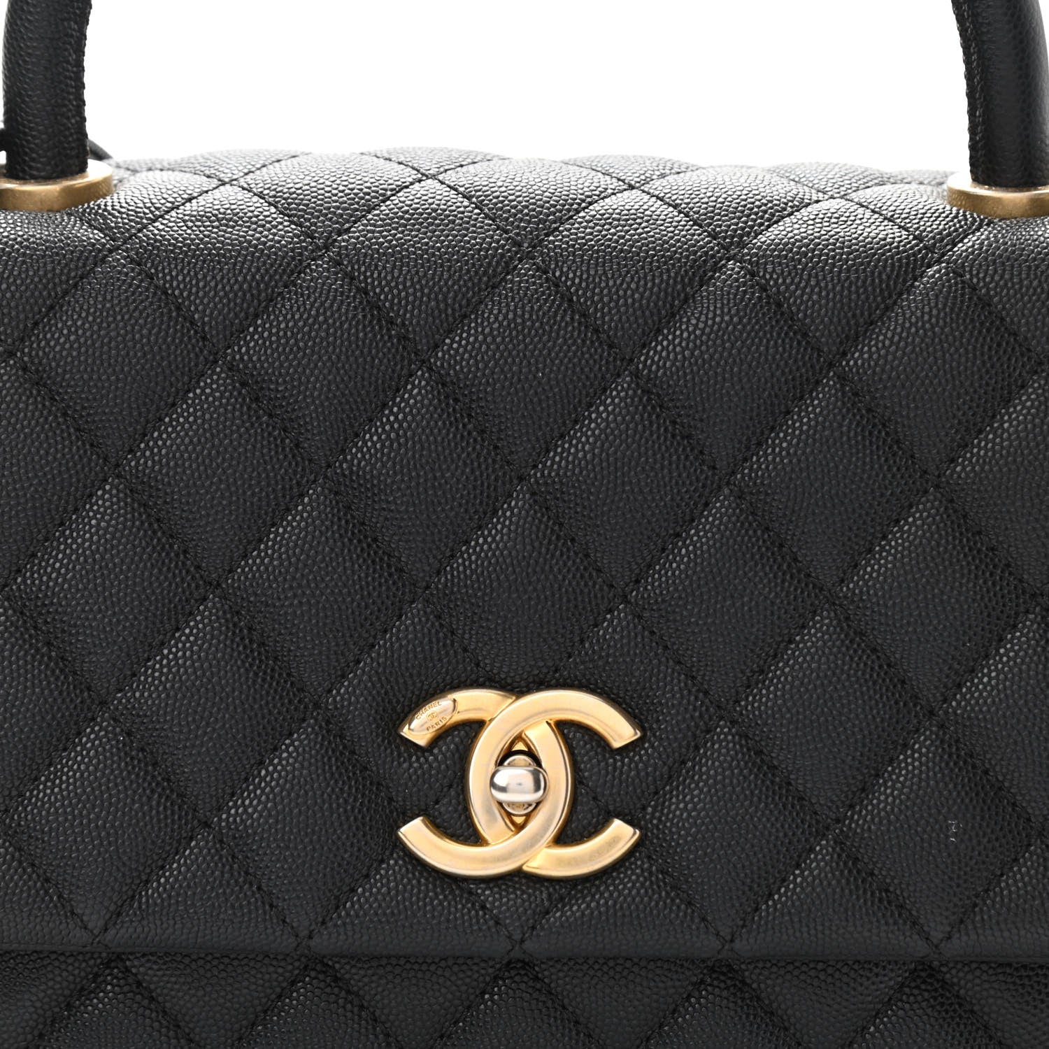 Chanel Caviar Quilted Small Coco Handle Flap Black 8 of 10