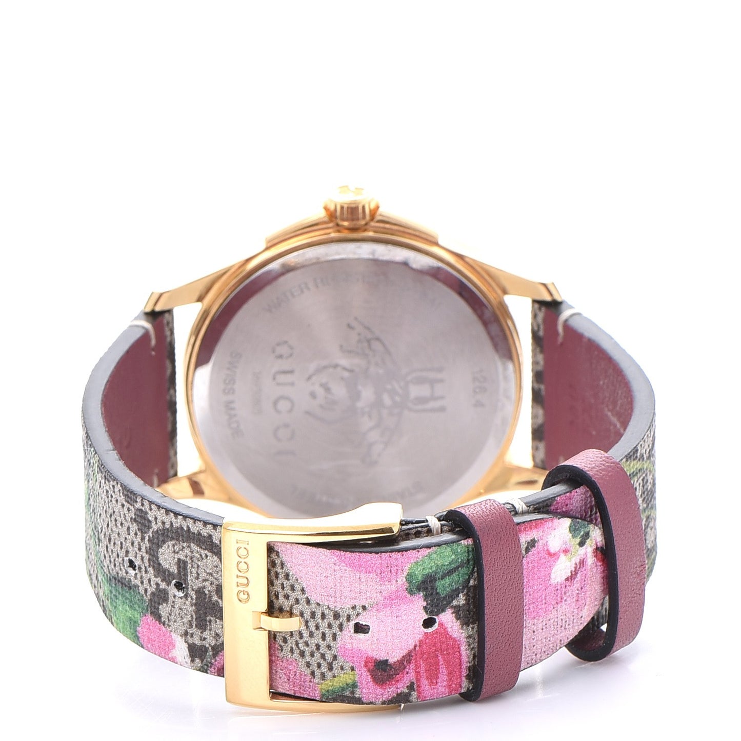 Stainless Steel Canvas 38mm G-Timeless Supreme GG Blooms Quartz Watch Brown